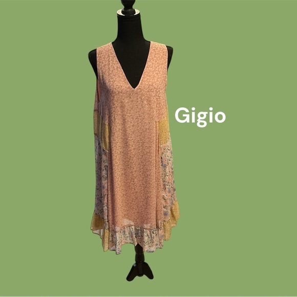WOMENS SIZE LARGE SLEEVELESS CASUAL DRESS BY GIGIO GENTLY WORN - Picture 1 of 2